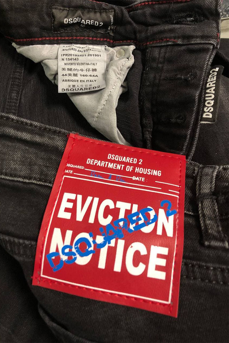 Dsquared2 Мужские джинсы Eviction Notice - Black
