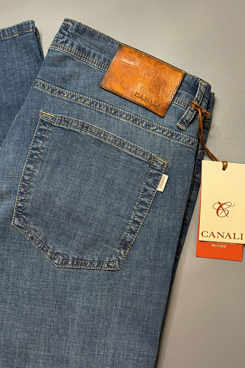 Canali Мужские синие джинсы 
