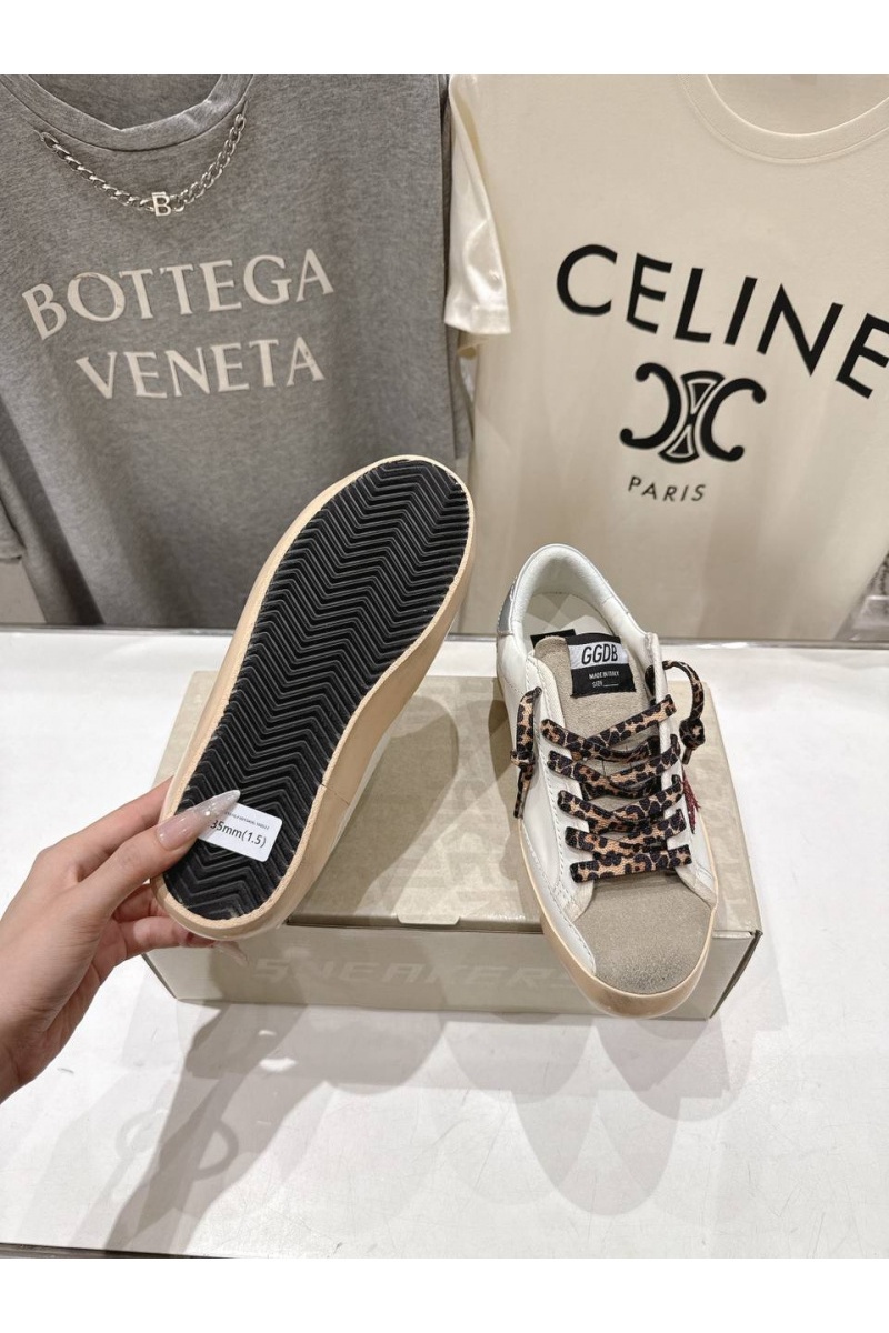 Designer Clothing Женские кожаные кроссовки Golden Goose Super Star premium