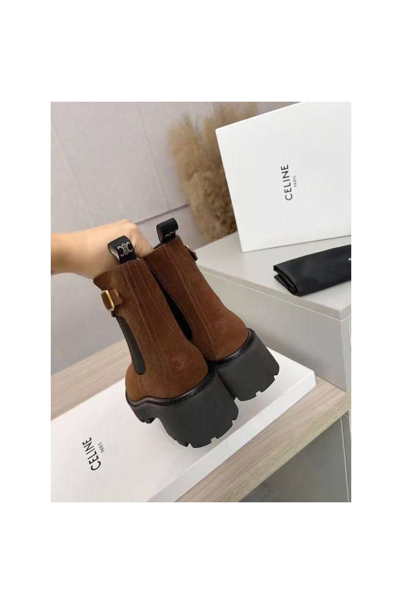 Celine Женские замшевые сапоги premium - Brown