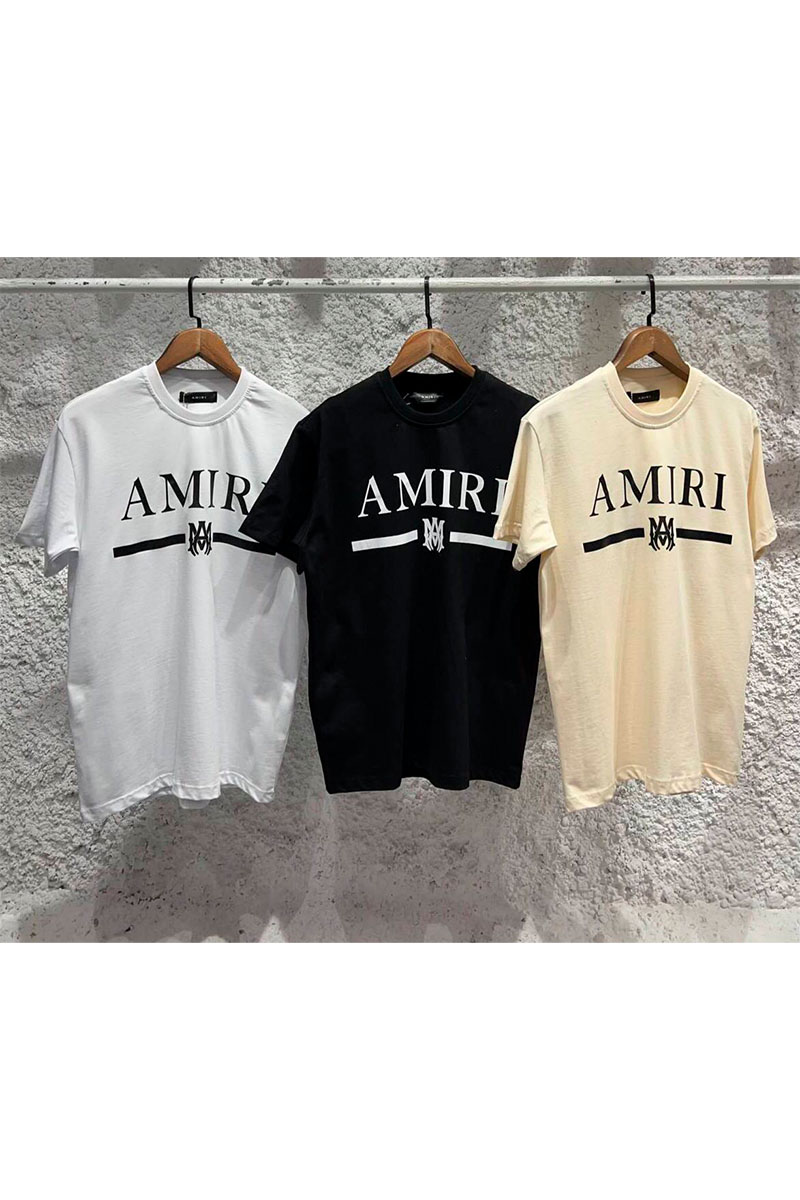 Amiri Чёрная мужская футболка MA bar
