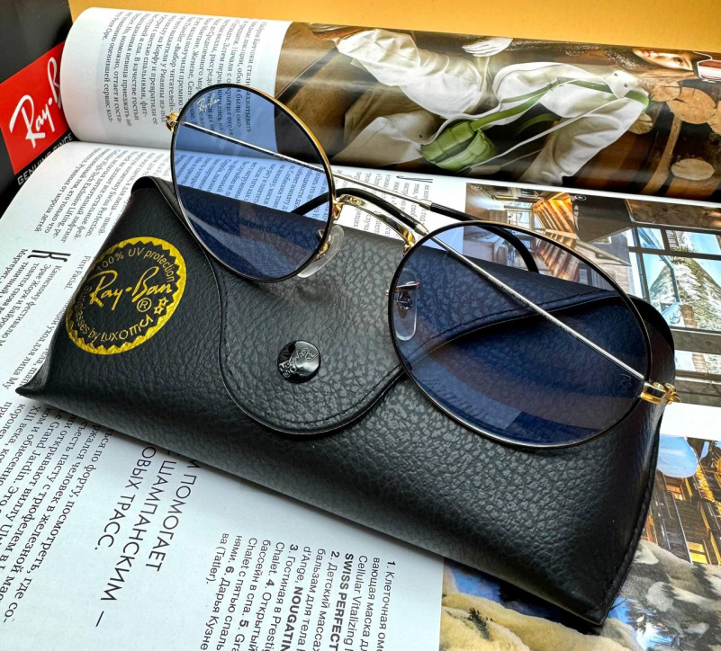Ray Ban Солнцезащитные очки Oval Metal - Blue