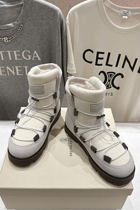 Женские ботинки с мехом premium - White