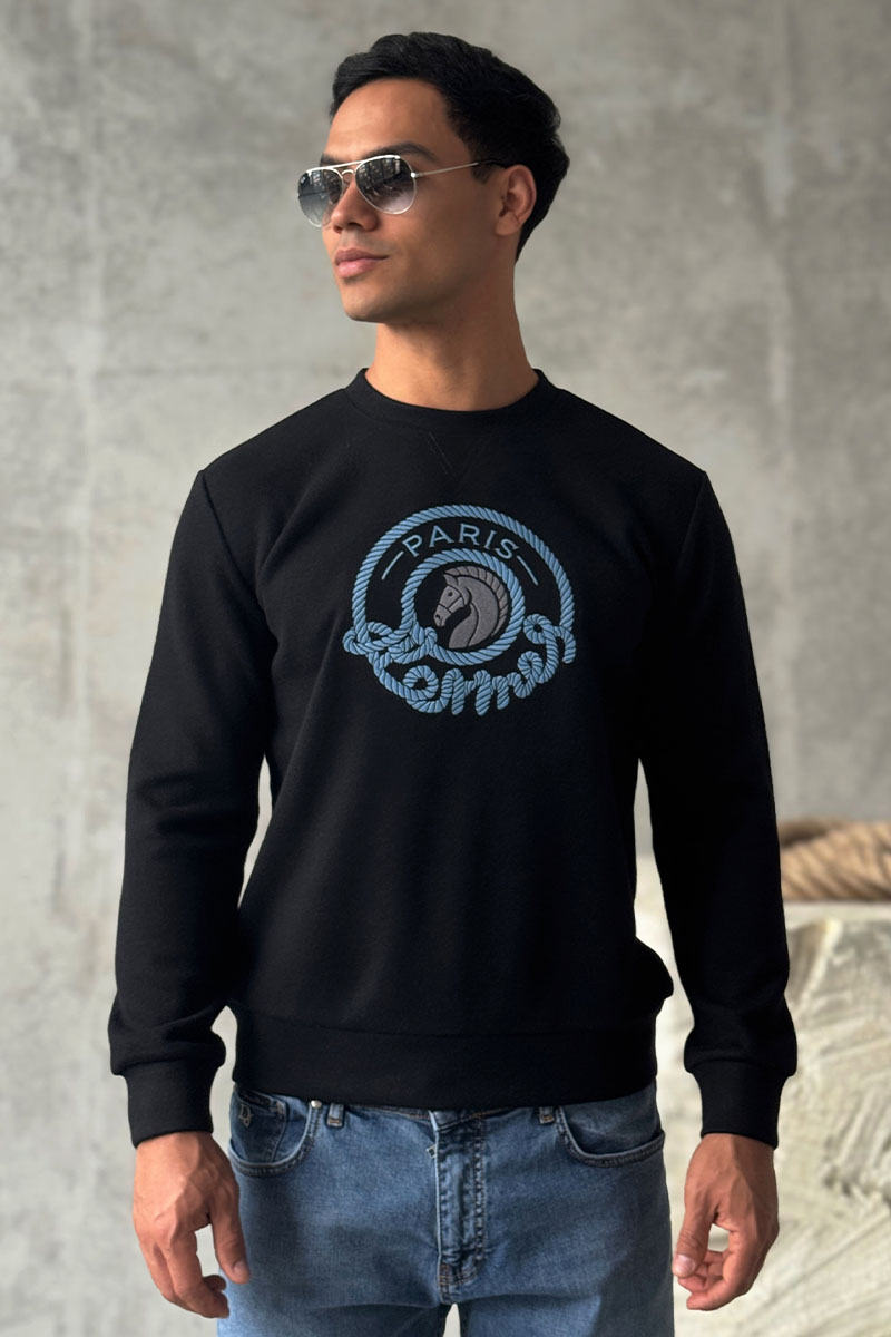 Hermes Мужской свитшот чёрного цвета 