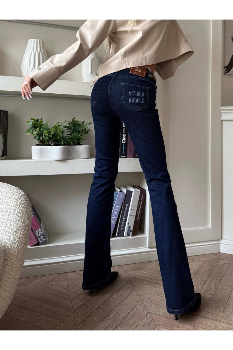 MIU MIU Женские джинсы клёш Premium - Navy