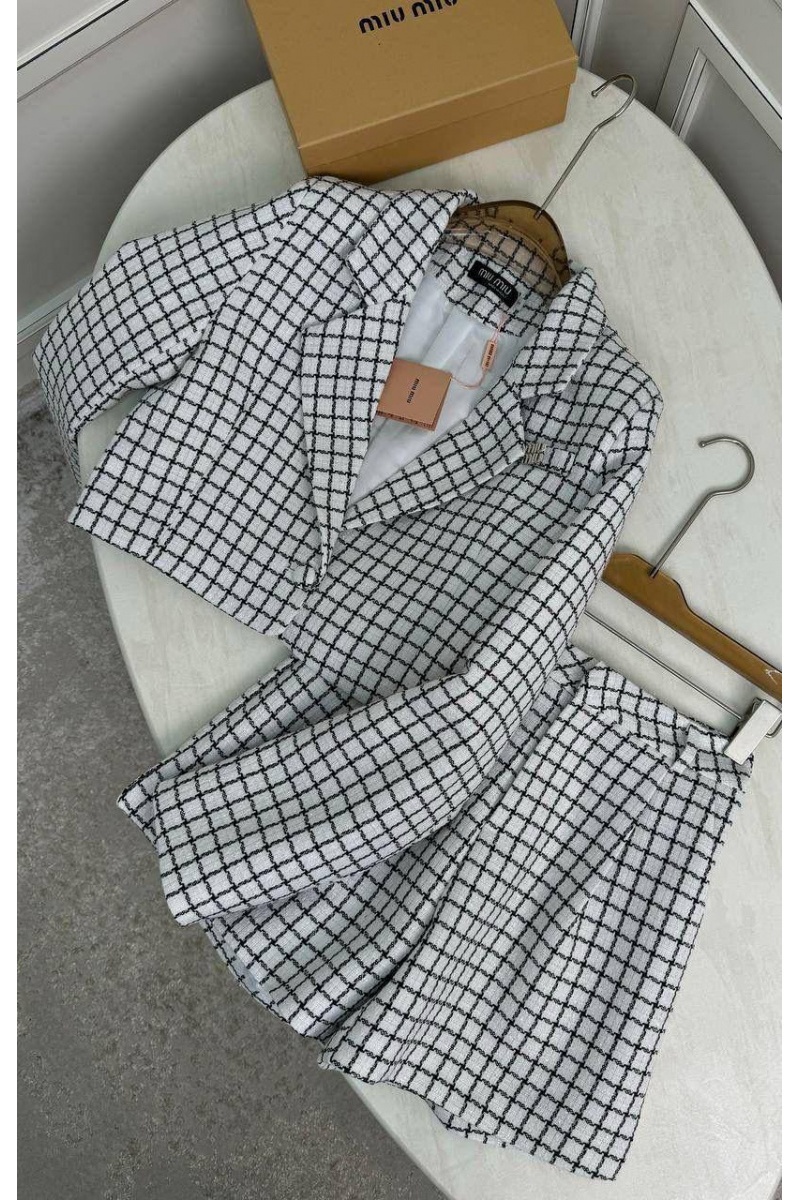 MIU MIU Женский костюм в клетку premium - White