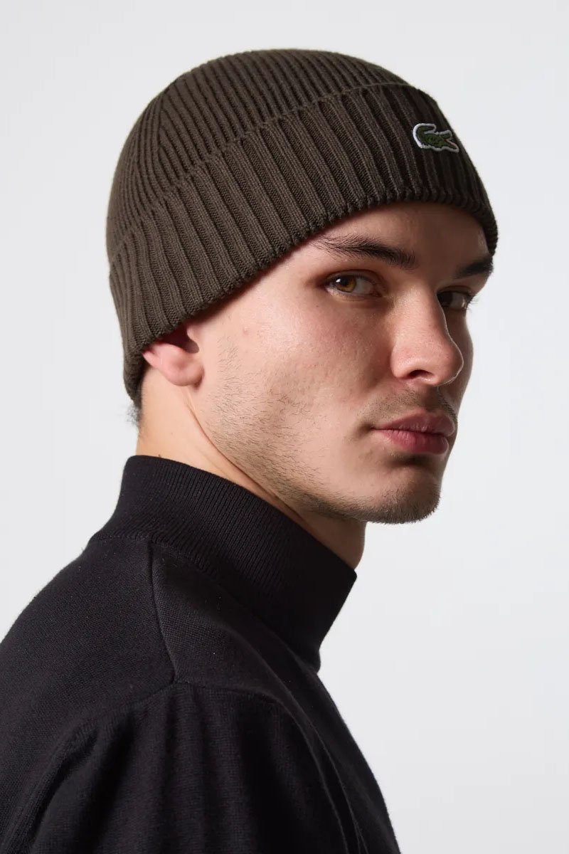 Lacoste Шапка цвета хаки logo-embroidered