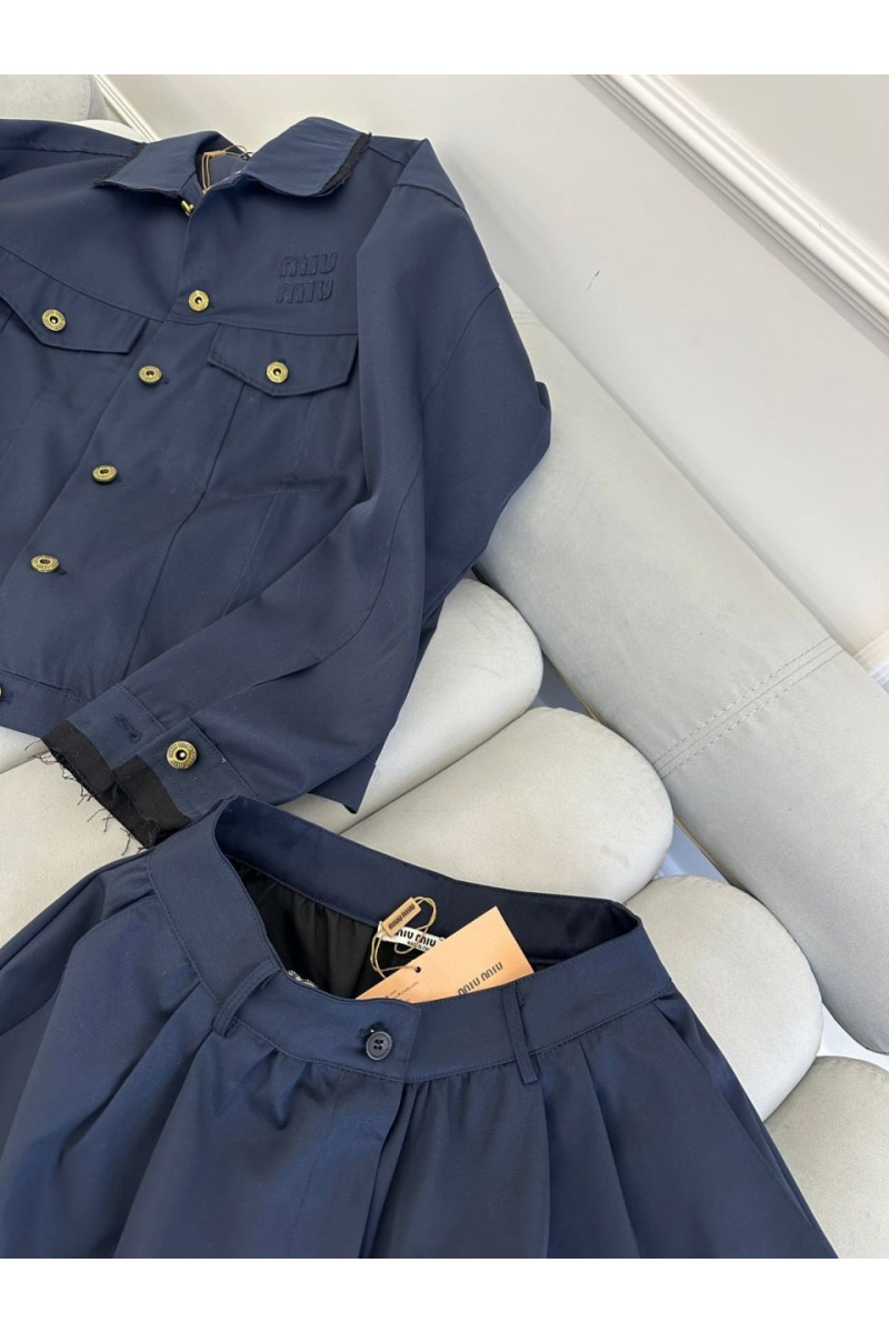 MIU MIU Женский синий костюм