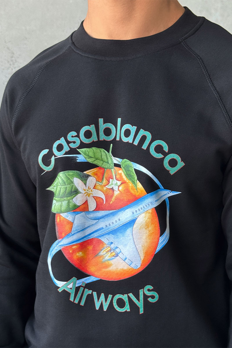 Casablanca Чёрный свитшот Orbite Autour De l'Orange 