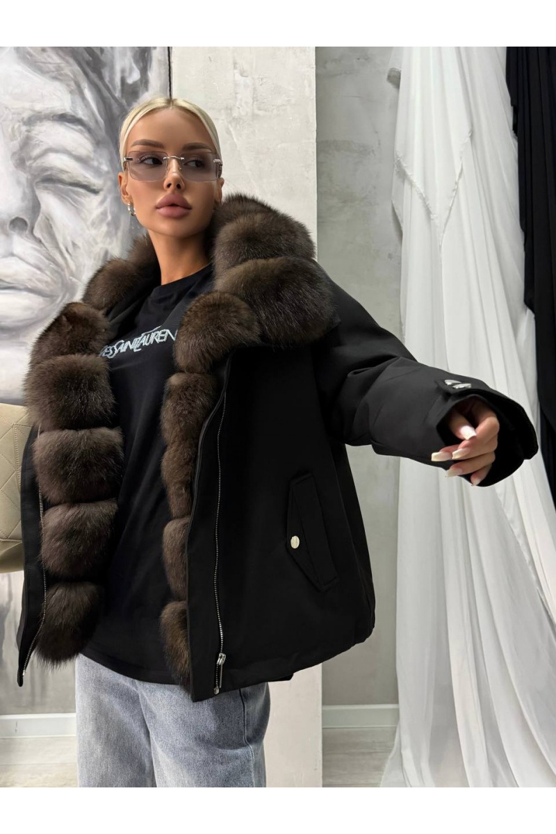 Max Mara Женская парка с натуральным мехом premium