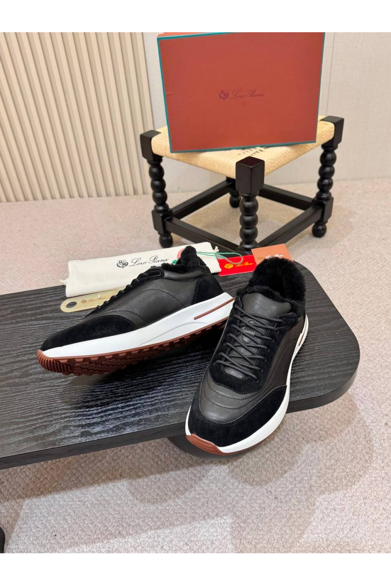 Loro Piana Кроссовки с мехом Week End Walk Evo premium