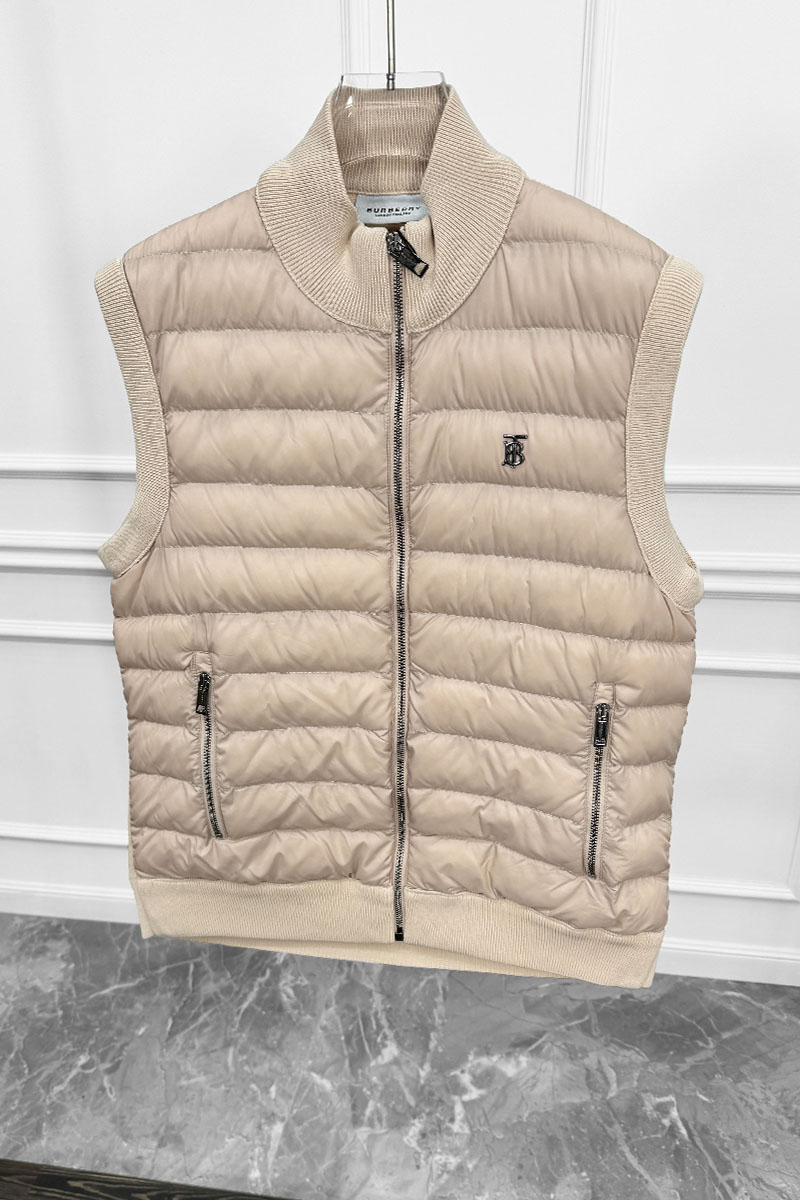 Burberry Мужской жилет TB metallic logo - Beige