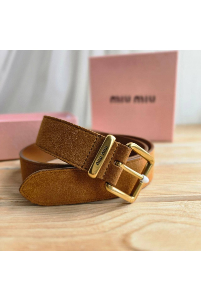 MIU MIU Замшевый ремень - длина 80 / 85 см