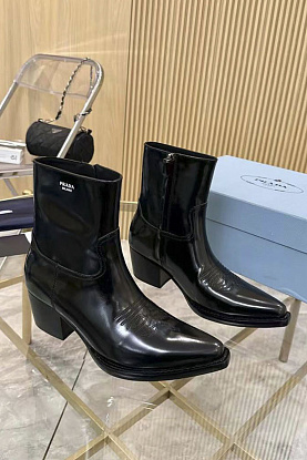 Женские кожаные сапоги premium - Black