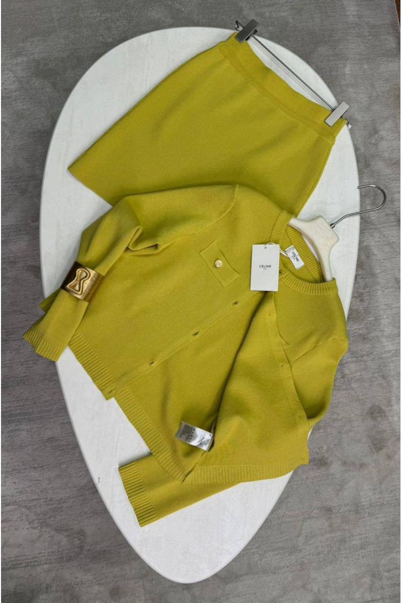Celine Женский костюм двойка premium - Yellow