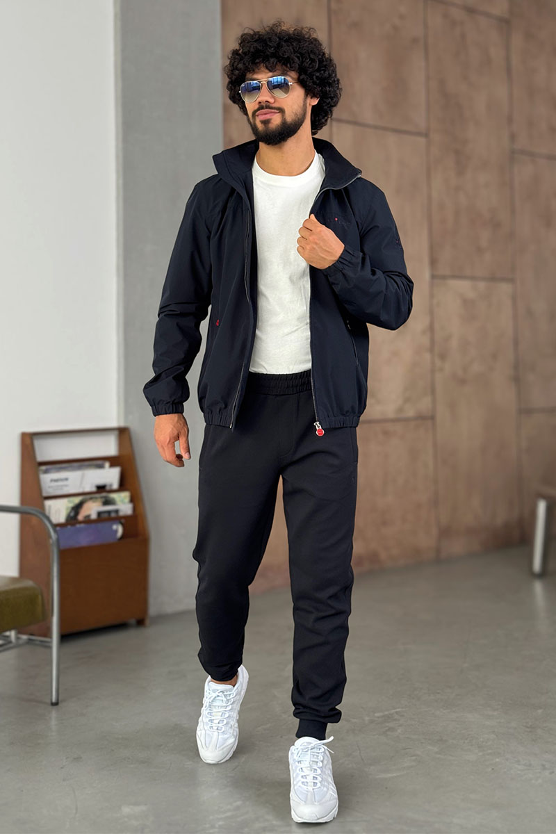 Kiton Мужская тёмно-синяя ветровка 