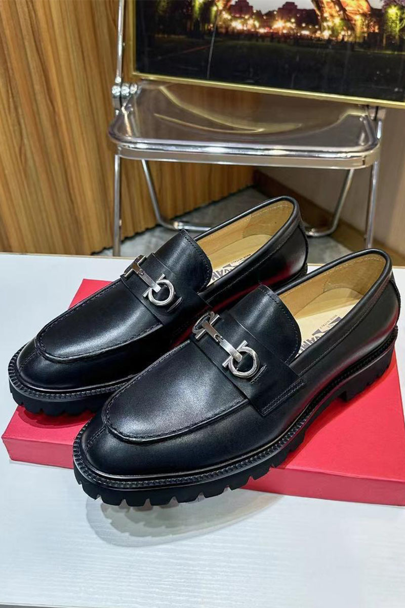 Salvatore Ferragamo Мужские кожаные лоферы 