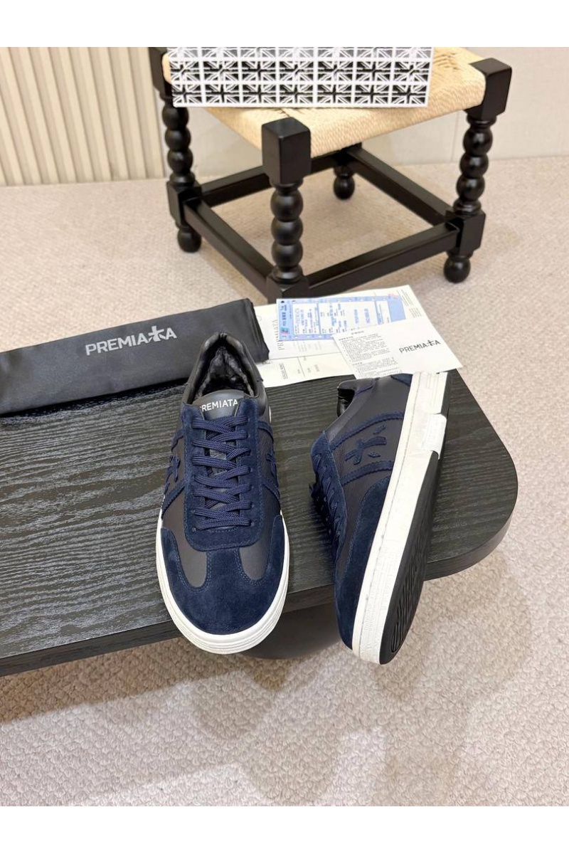 Premiata Комбинированные кроссовки с мехом Bonnie
