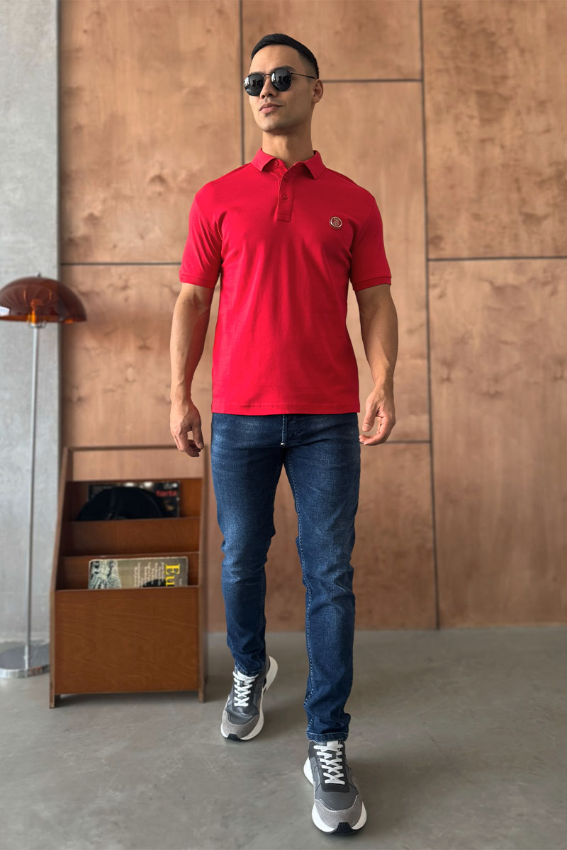 Burberry Мужское поло  TB - Red