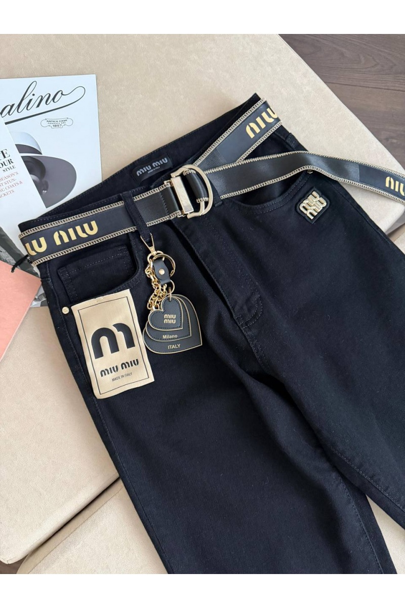 MIU MIU Женские джинсы boyfriend Premium - Black