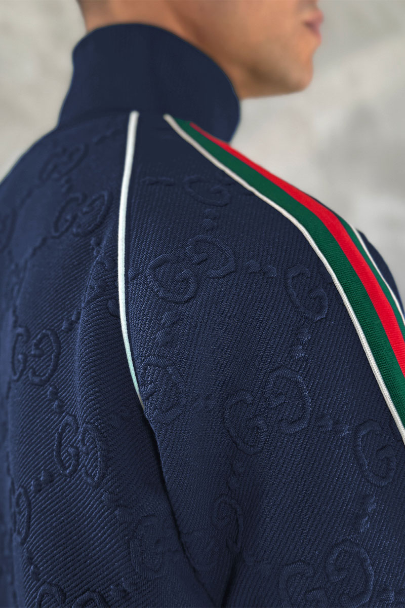 Gucci Тёмно-синий спортивный костюм GG jacquard
