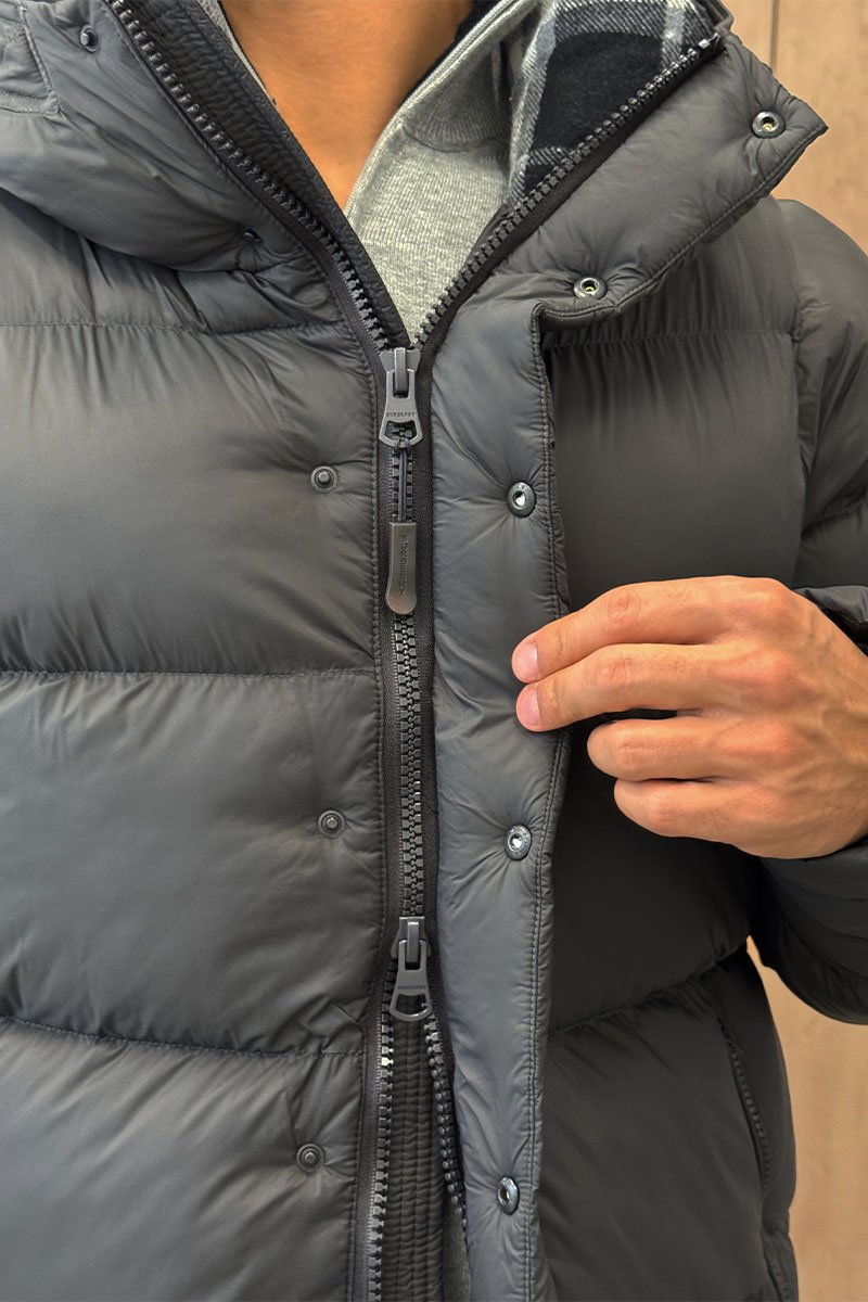 Burberry Серая куртка со съёмными рукавами Lockwell logo-patch