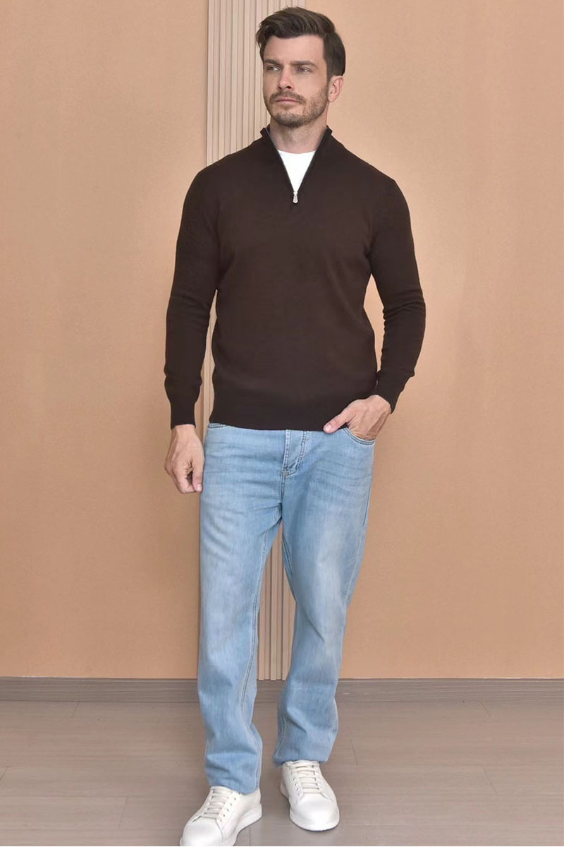 Designer Кашемировый свитер Premium - Brown