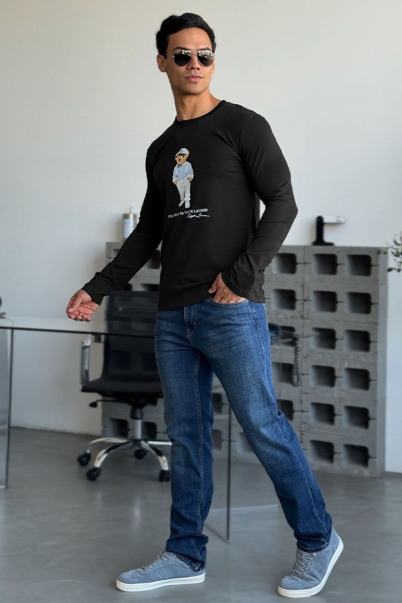 Polo Ralph Lauren Мужской лонгслив "Bear" - Black