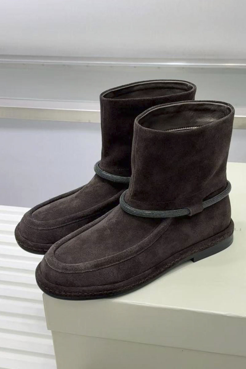 Designer Женские замшевые сапоги premium - Brown