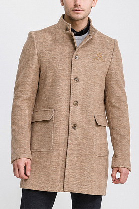 Кашемировое пальто logo-embroidered - Brown