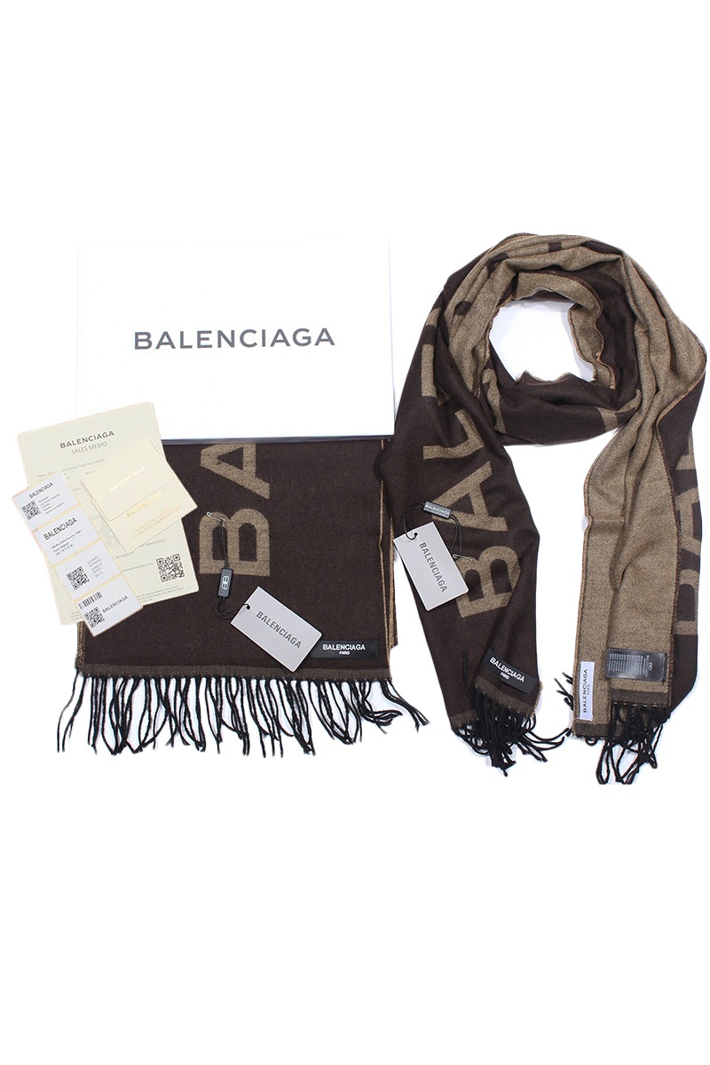 Balenciaga Брендовый шарф с логотипом 185x35 см