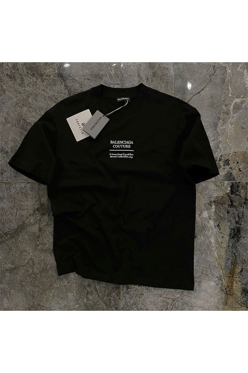 Balenciaga Чёрная оверсайз футболка Couture print