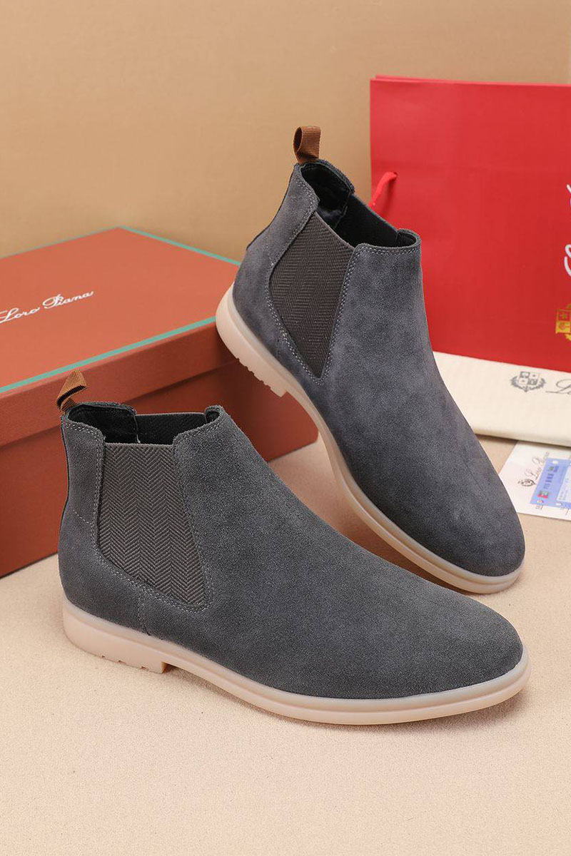 Loro Piana Замшевые ботинки с мехом 