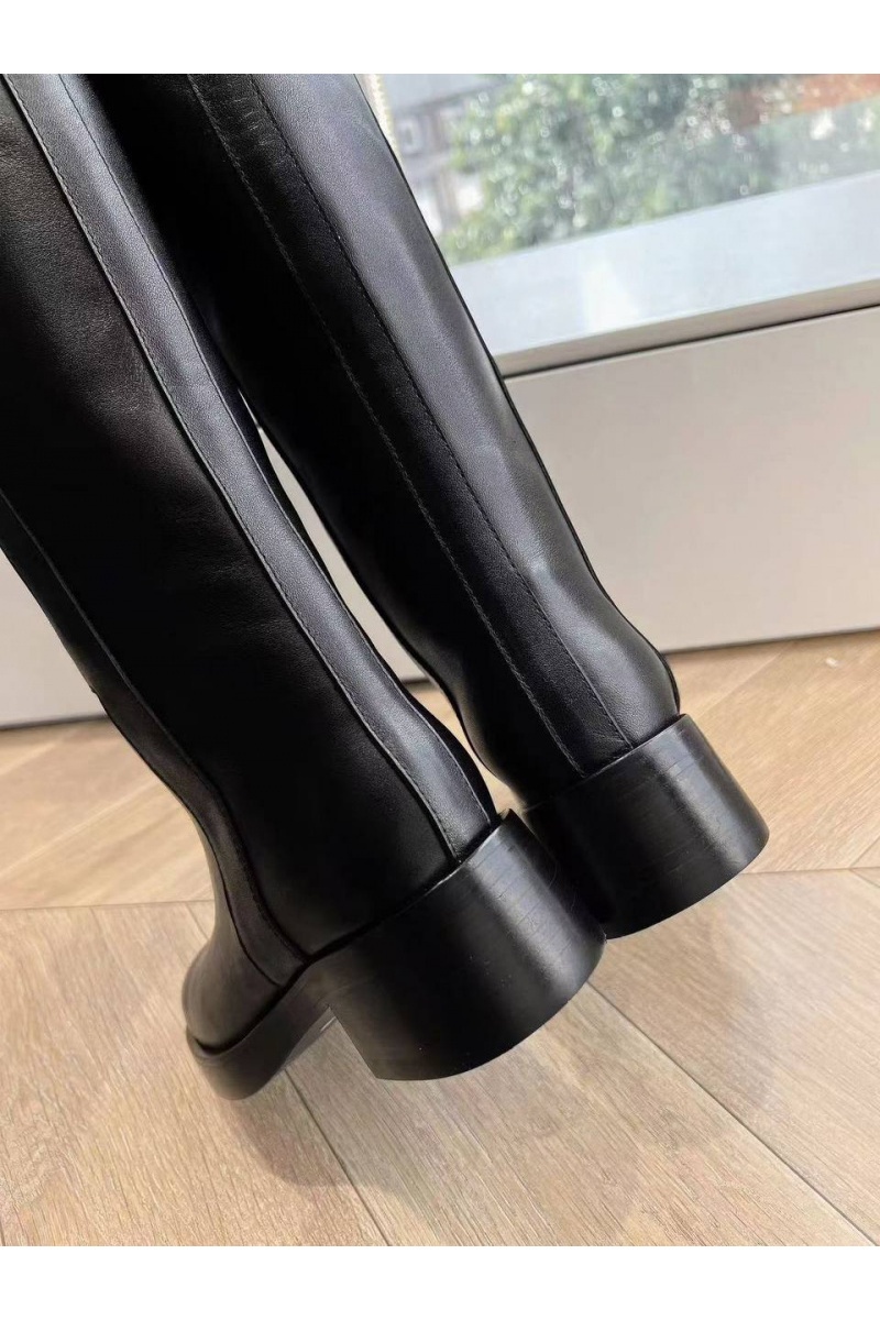 Hermes Женские кожаные сапоги Premium - Black