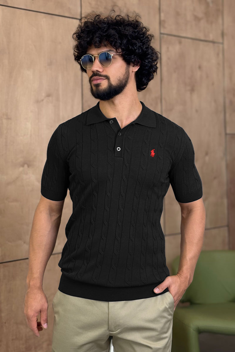 Polo Ralph Lauren Мужское чёрное поло 