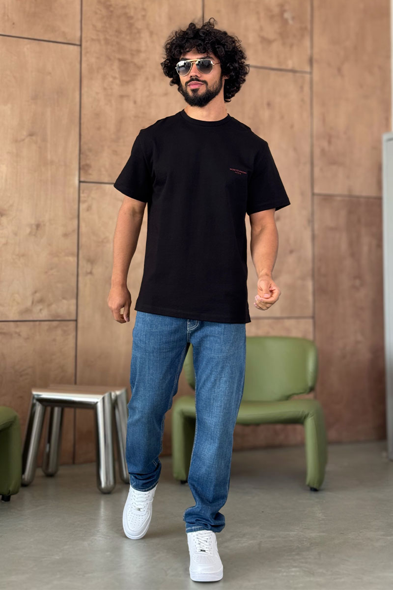 Designer Clothing Чёрная оверсайз футболка Wooyoungmi