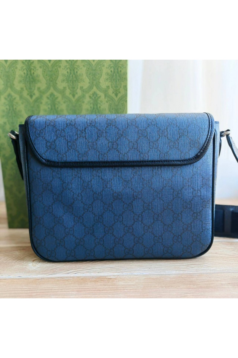 Gucci Мужская кожаная сумка-мессенджер Ophidia 25x20 см