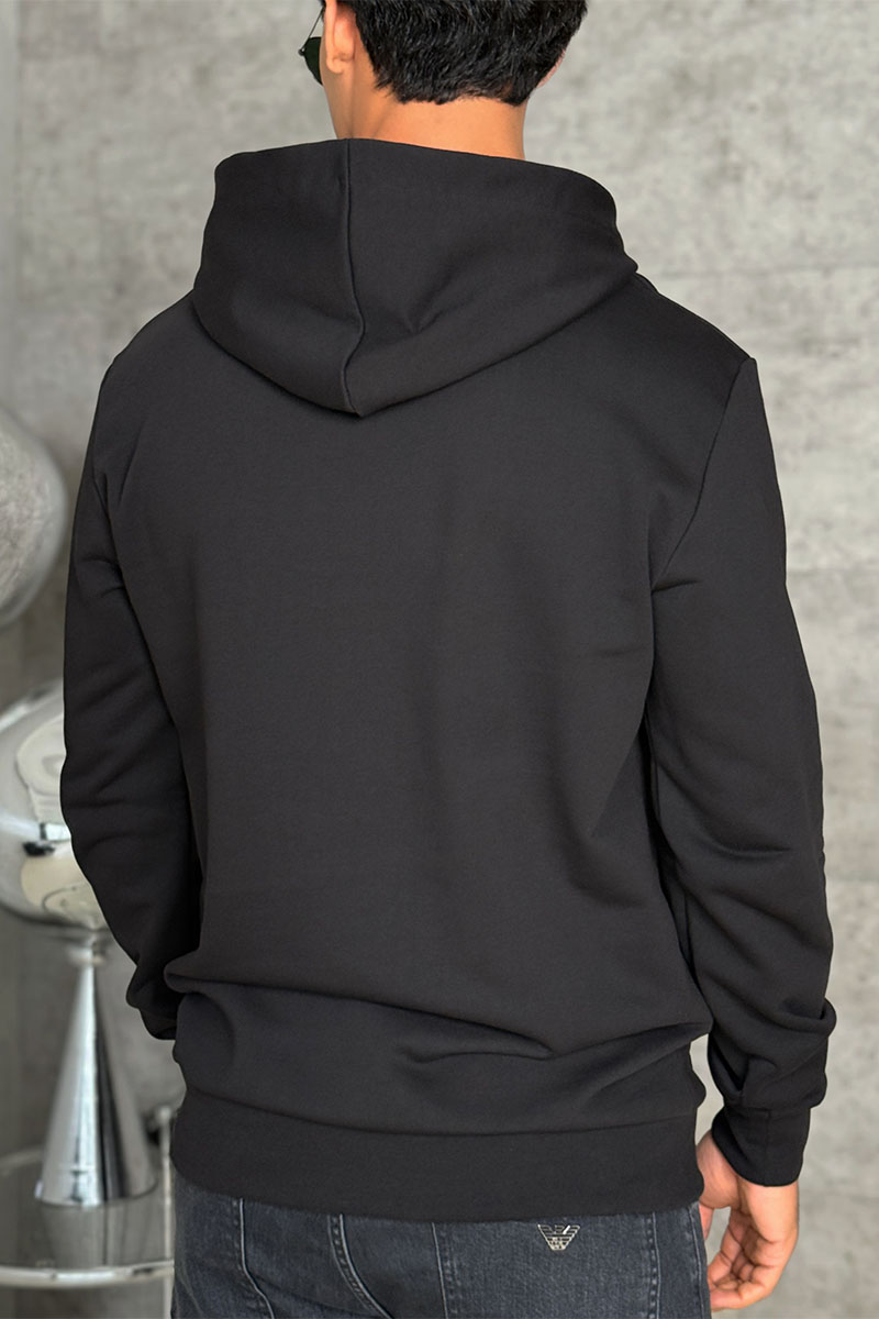 Balmain Мужское чёрное худи Reflecting logo 