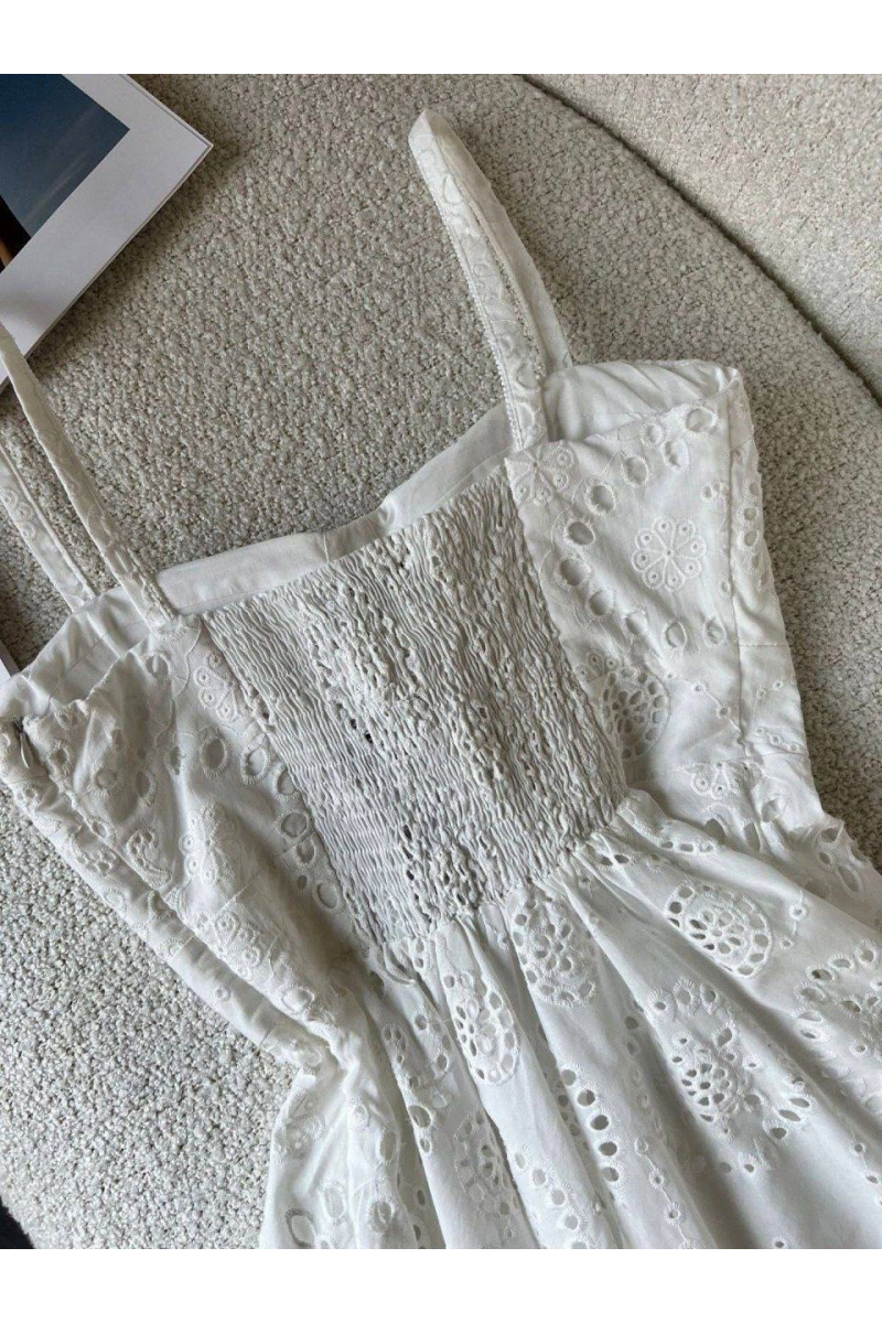 Designer Clothing Женское кружевное платье белого цвета 