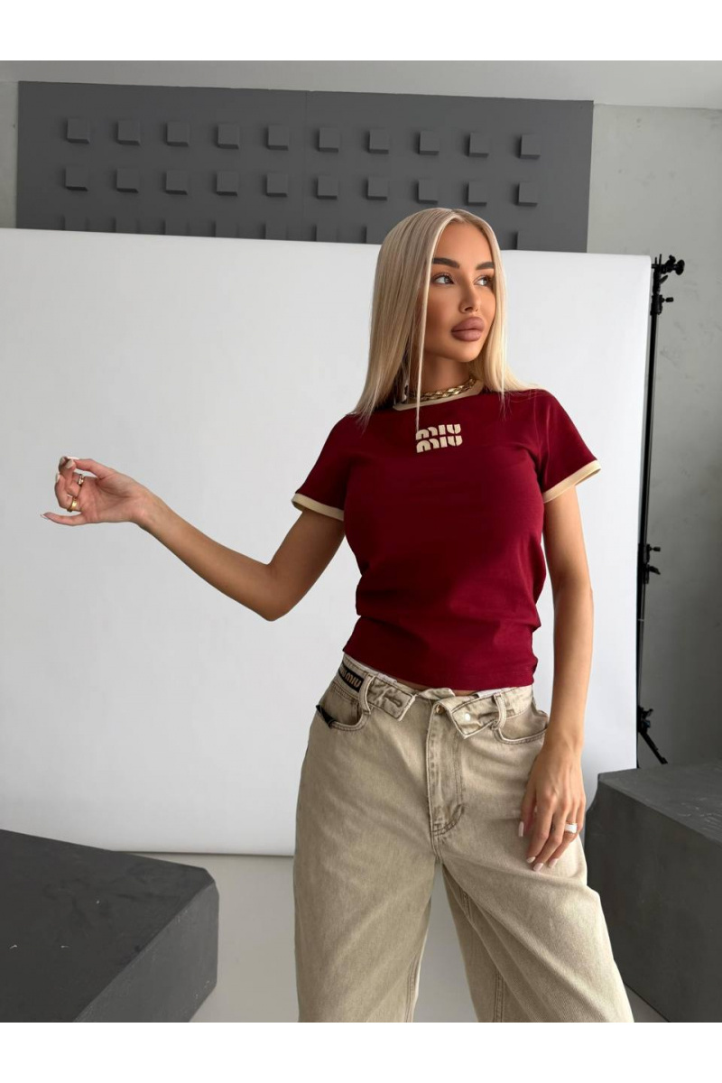 MIU MIU Женская футболка premium - Red
