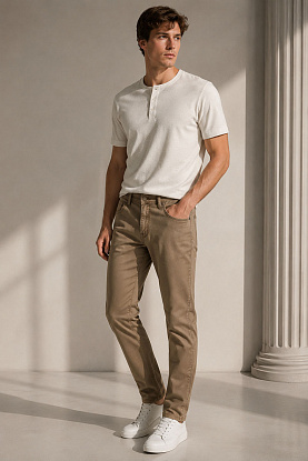 Мужские джинсы straight - Brown 