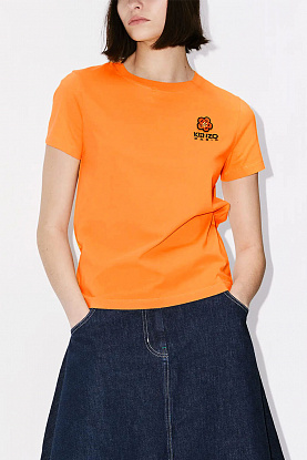 Женская оранжевая футболка Boke Flower