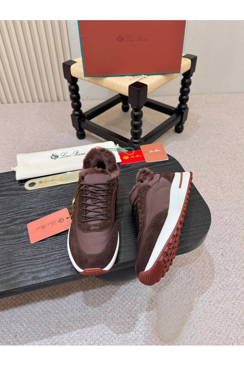 Loro Piana Кроссовки с мехом Week End Walk Evo premium
