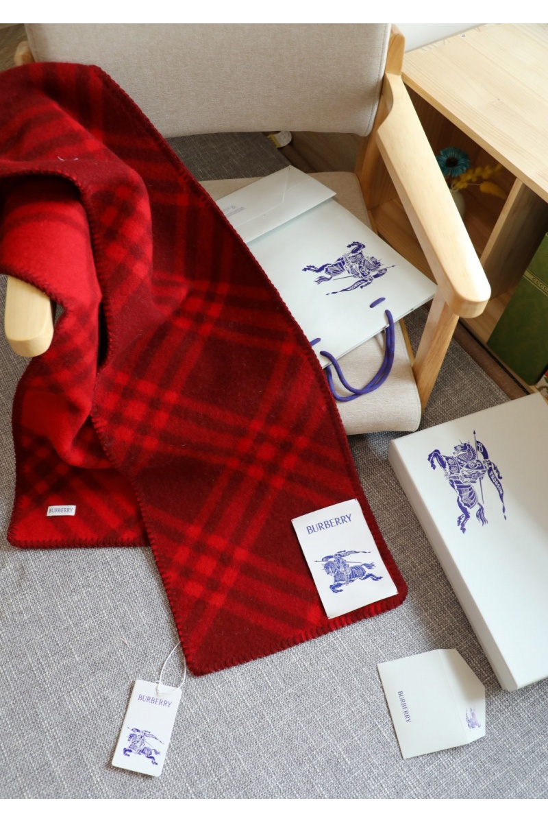 Burberry Шарф Check premium 182x30 см - Red