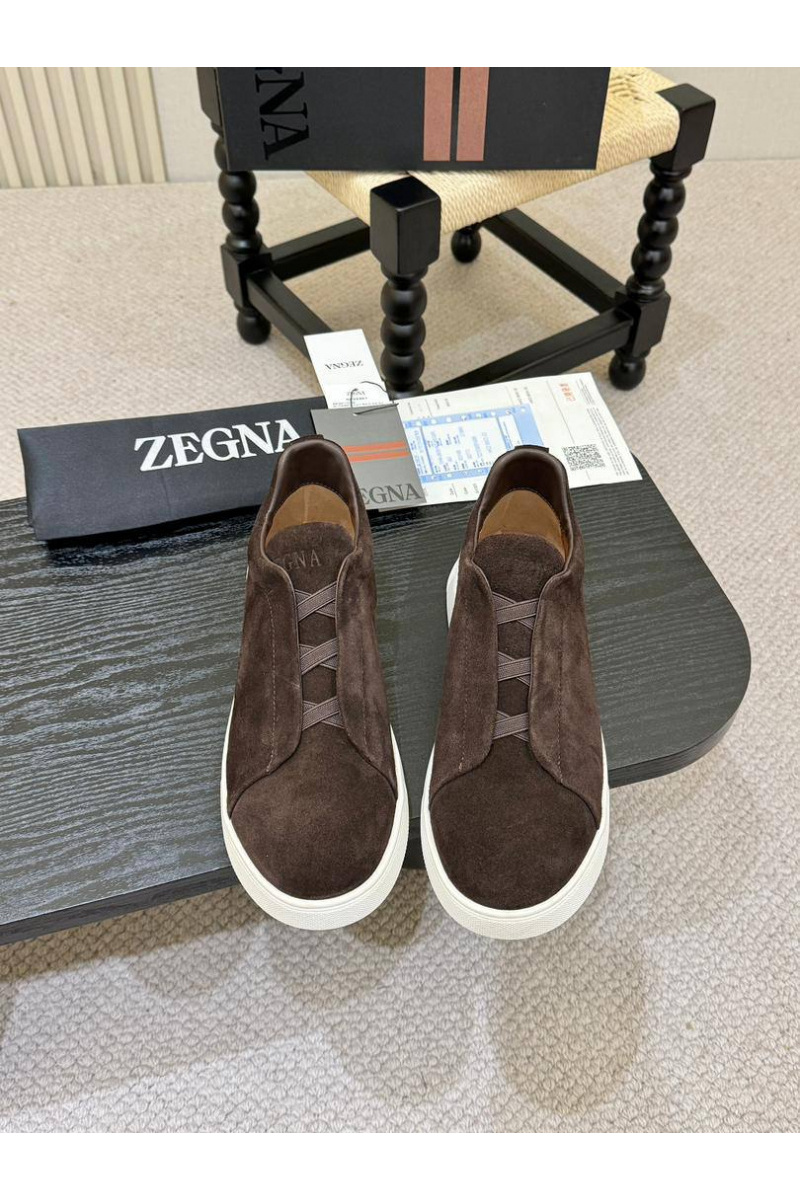 Zegna Мужские кроссовки Triple Stitch - Brown
