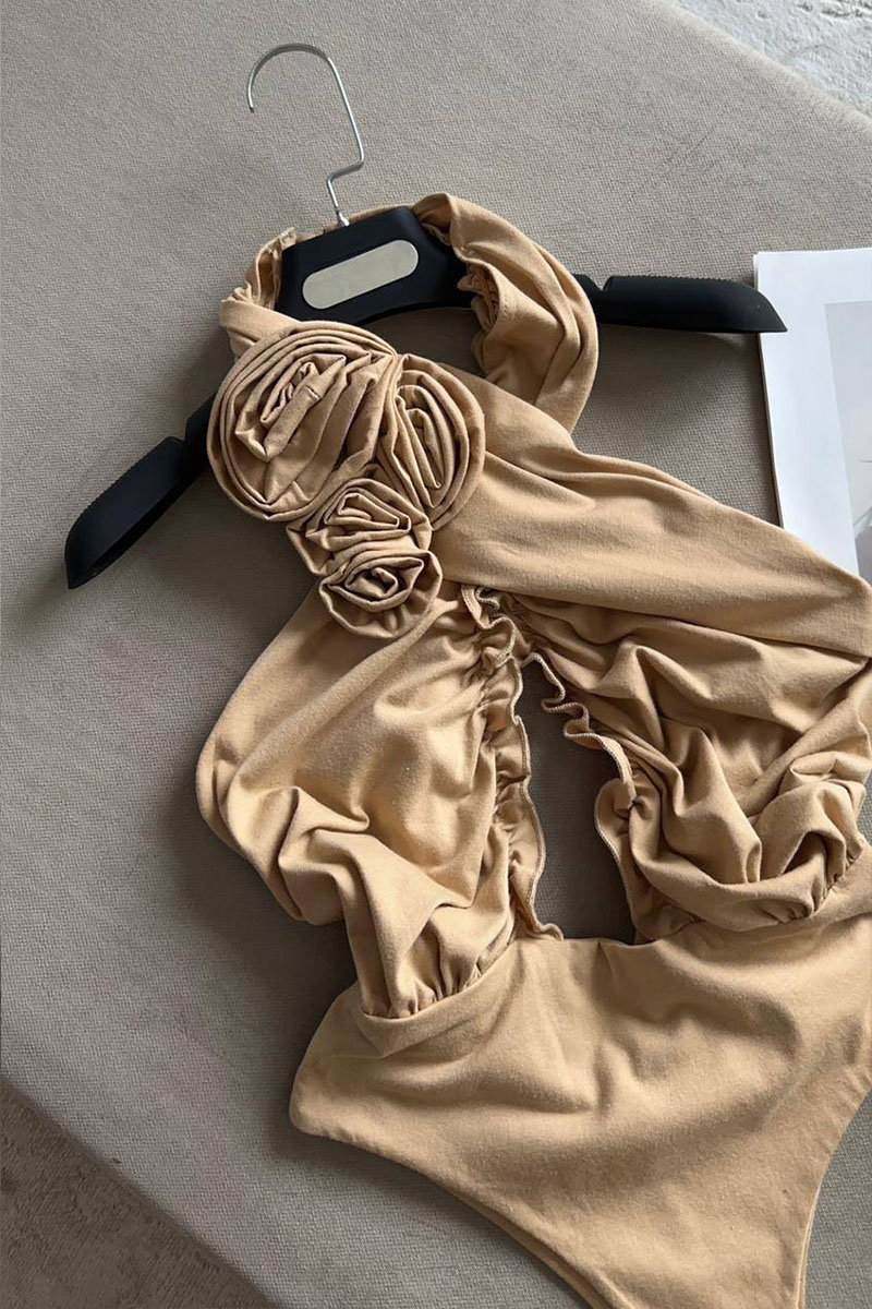 Designer Clothing Женское бежевое боди Magda Butrym