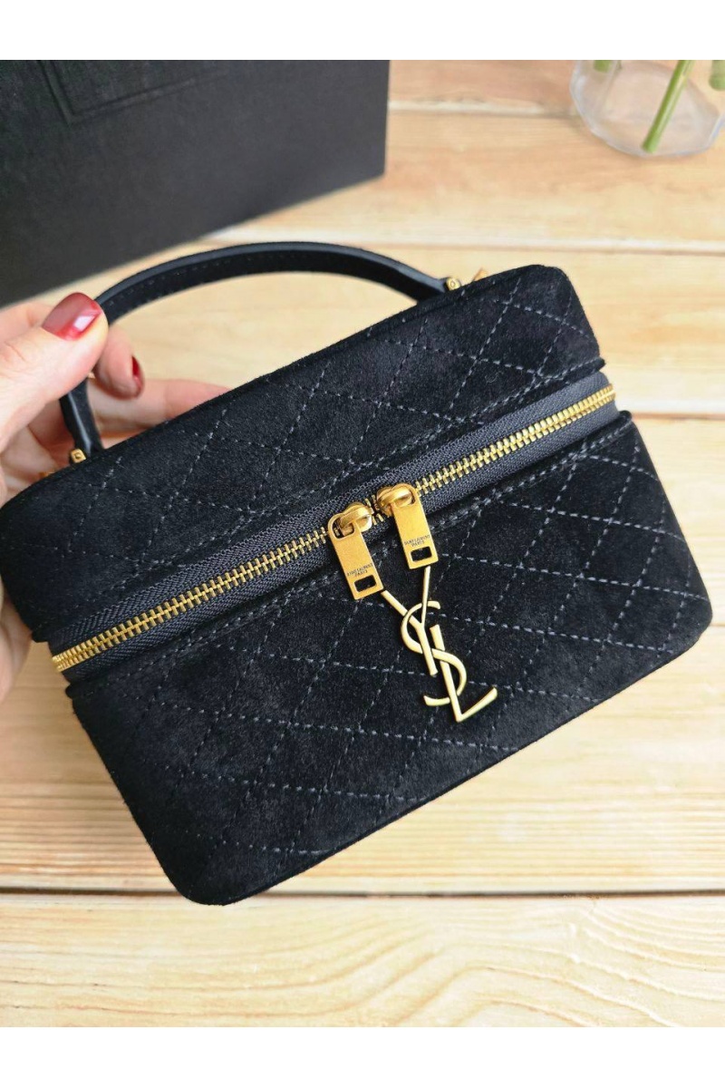 Yves Saint Laurent Замшевая сумка Gaby Vanity 17x12 см