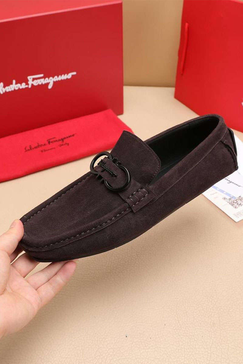 Salvatore Ferragamo Мужские замшевые мокасины 