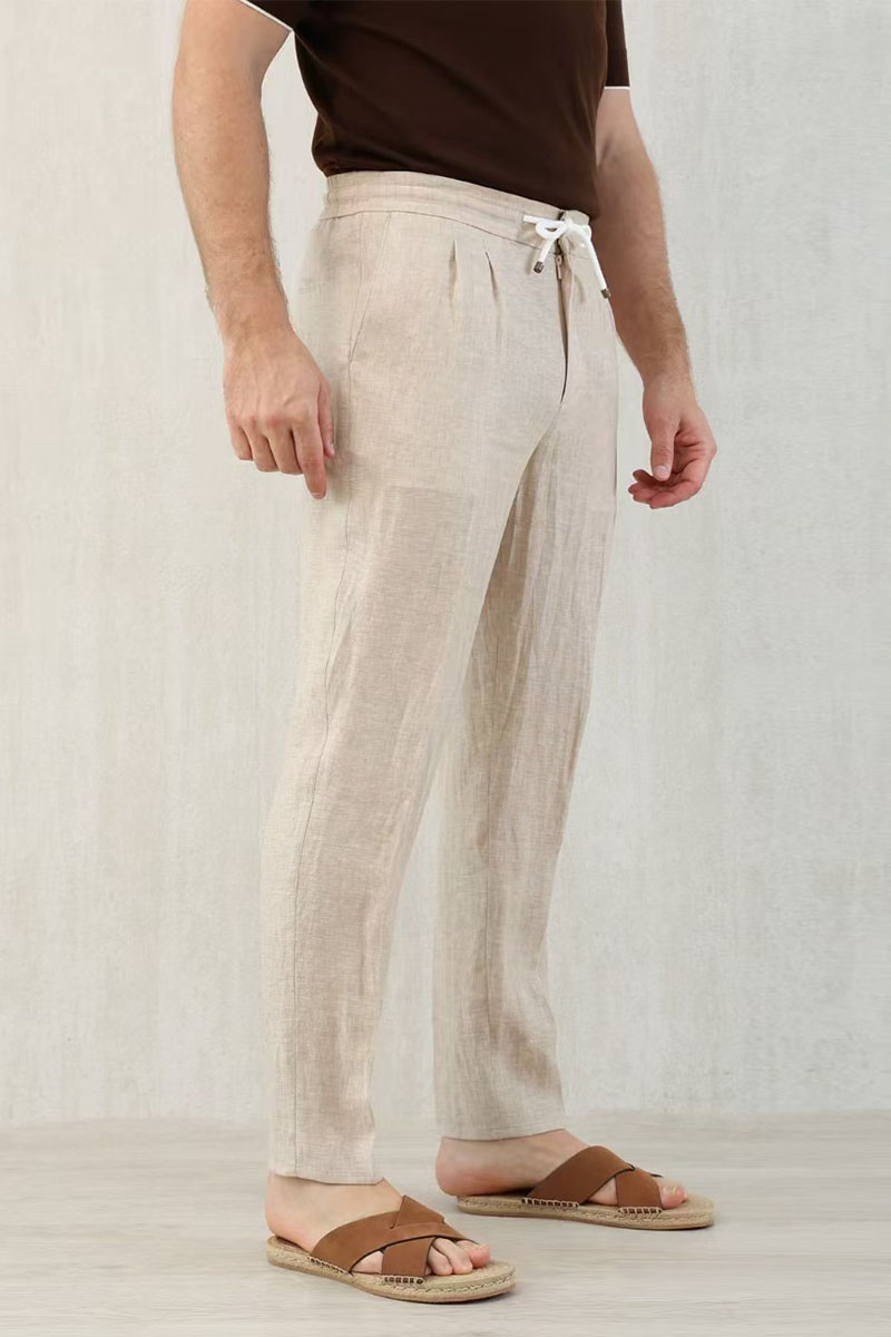 Designer Льняные брюки Premium - Beige