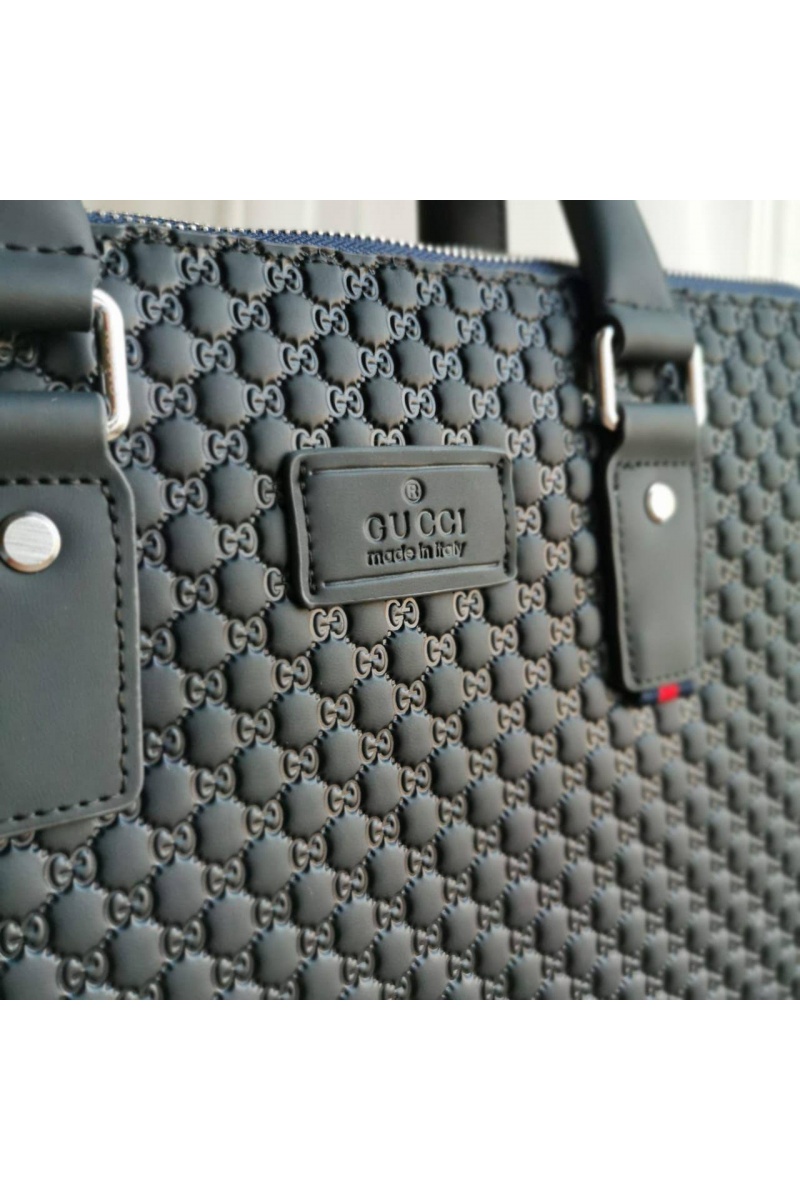 Gucci Кожаная сумка GG Supreme briefcase 38х28 см